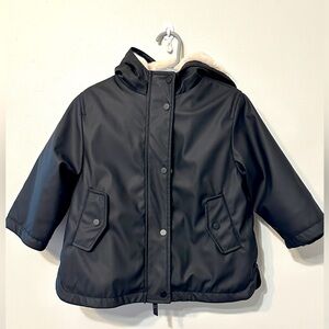 NWOT ZARA water repellent lined raincoat